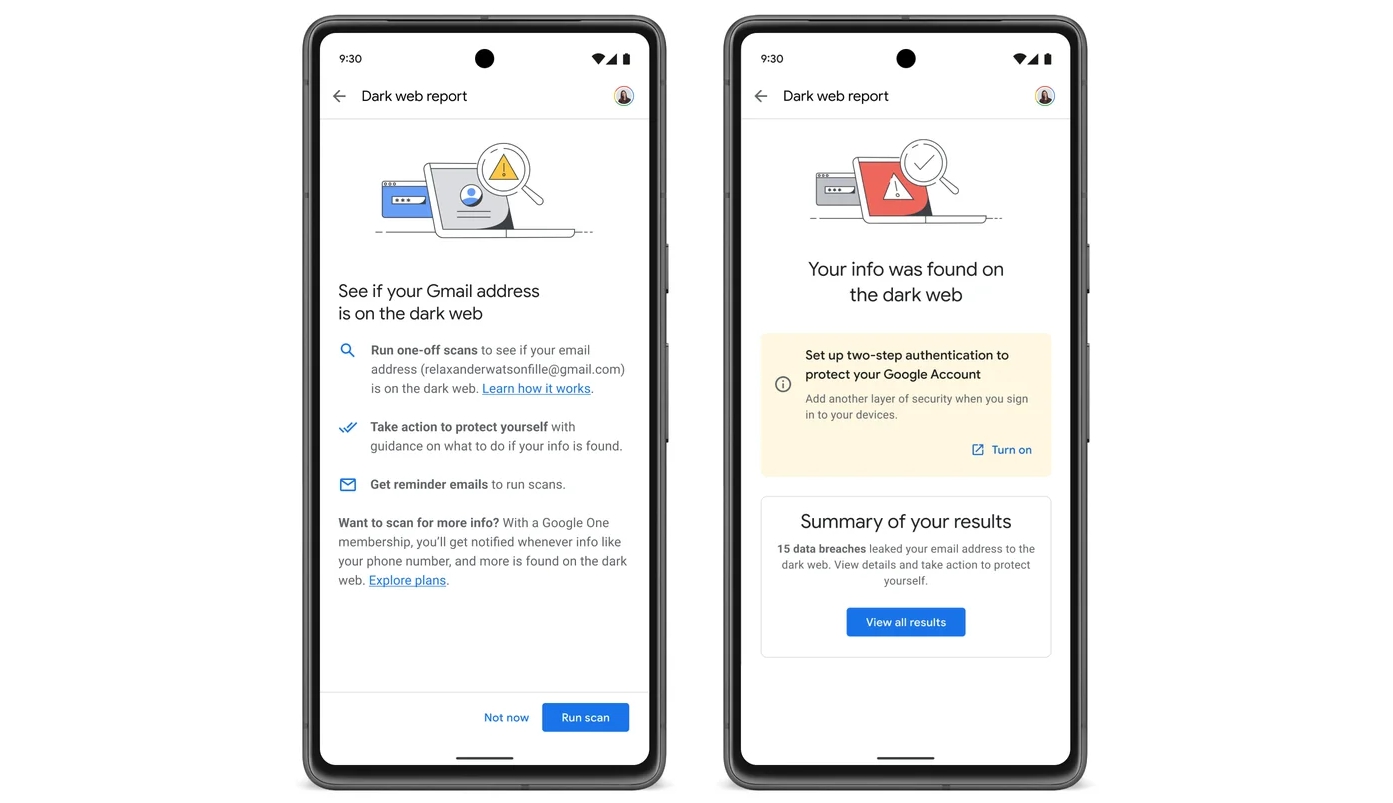 Google brings dark web monitoring to all U.S. Gmail users
